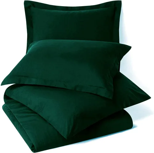 Miniatura 7 de Juego de cama de 4 piezas, 100% algodón, 1000 hilos, funda de edredón, fundas de almohada y sábana bajera ajustable con bolsillo extra profundo