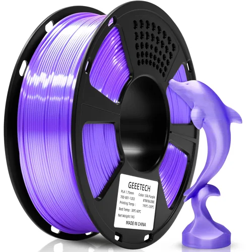 Miniatura 46 de GEEETECH Filamento PLA de color dorado sedoso de 0.069 libras, filamento de seda brillante para impresora 3D, carrete de 2.2 libras, precisión