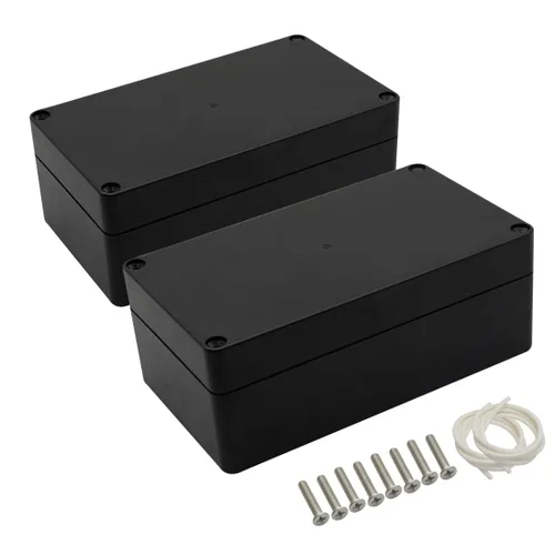 Miniatura 20 de LeMotech Caja de conexiones eléctricas de plástico ABS Caja de proyectos IP65 impermeable Caja de derivación universal para electrónicas Negro 2.48x