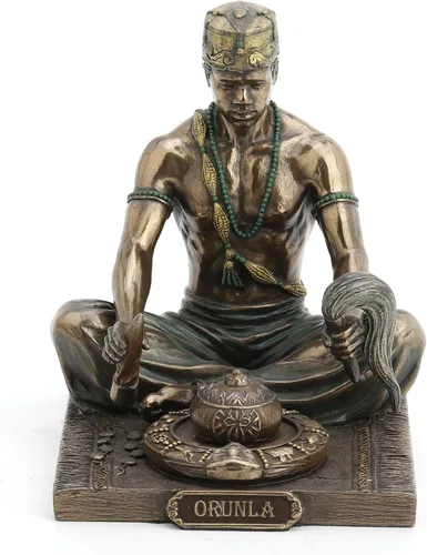 Miniatura 2 de Veronese Design - Estatua de dios africanos de 5 1/8 pulgadas de alto Orunla el Orisha de la Sabiduría, destino y profecía, acabado de bronce antiguo