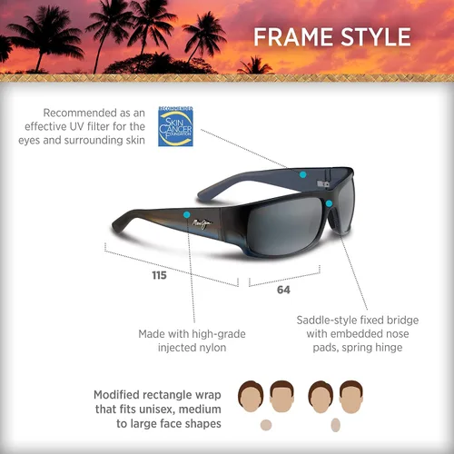 Miniatura 8 de Maui Jim Gafas de sol polarizadas envolventes para hombre y mujer