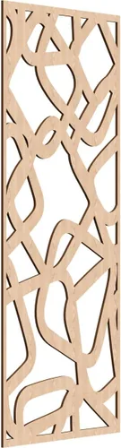 Miniatura 58 de Acme Paneles de pared decorativos de madera con calado, 9 3/8 pulgadas de ancho x 24 3/8 pulgadas de alto x 1/4 de alto, roble rojo