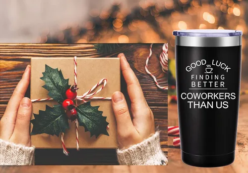 Miniatura 5 de AMZUShome Taza de viaje con texto en inglés "Good Luck Finding Better Coworkers Than Us", "Going Away", despedida, despedida, nuevo trabajo, regalos