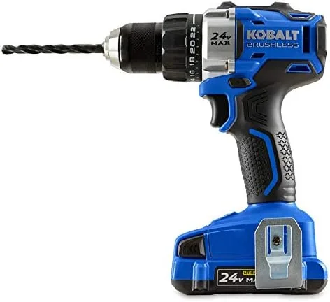 Miniatura 3 de Kobalt 24-Voltios Max Ión de litio (Li-ion) Taladro sin escobillas de 1/2 pulgada con batería y estuche blando.