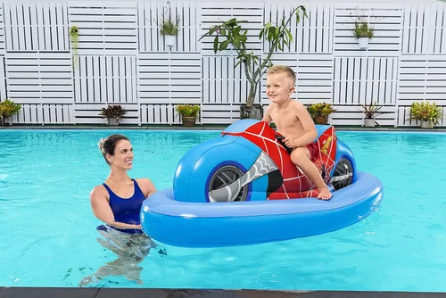 Miniatura 2 de Bestway Spider-Man - Flotador de piscina para motocicleta, 66.9 x 33.1 in