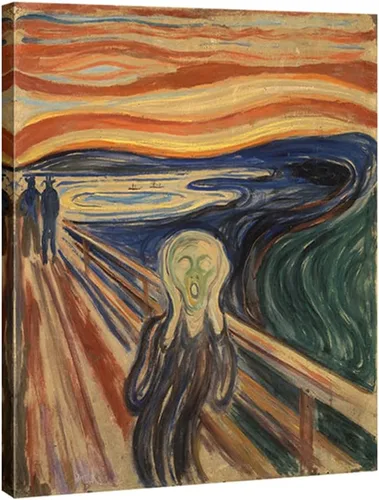 Miniatura 10 de Wieco Art Arte enmarcado El grito de Edward Munch pinturas famosas reproducción abstracta lienzo impresiones obras de arte para decoración de pared