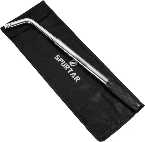 Miniatura 6 de Spurtar Llave de rueda telescópica extensible con abrazadera de rueda, llave de tuerca de rueda, herramientas de reparación de neumáticos, removedor