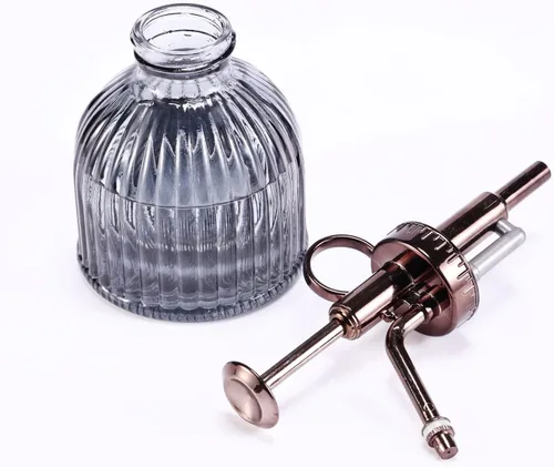 Miniatura 3 de Mister de cristal para plantas, botella de rociador de agua de vidrio verde de 6.5 pulgadas con bomba superior dorada, rociador de plantas pequeñas