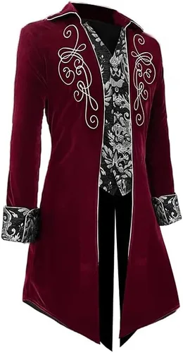 Miniatura 2 de Cacycasa Steampunk - Chaqueta medieval para hombre, estilo victoriano, gótico, para Halloween
