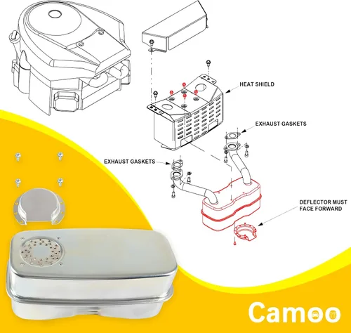 Miniatura 5 de 751-0616B 951-0616B Silenciador de escape de entrada doble 951-0616 751-0616 apto para MTD Cub Cadet LT-1018 LT-1022 LT-1024 RZT50 RZT54 RZT42 RZT55