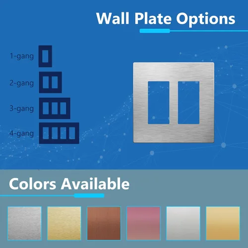 Miniatura 4 de LIDER Placa de Pared Metálica Decorativa Doble, Resistente a la Temperatura e Impacto, Acero Inoxidable 430, Cubierta sin Tornillos, Actualización