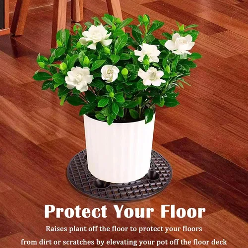 Miniatura 4 de 6 soportes para plantas en maceta, 12 pulgadas, elevador de maceta perfecto para interiores y exteriores, jardín, flores para evitar la pudrición