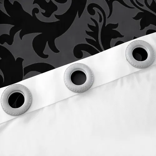 Miniatura 6 de Cortinas opacas de damasco negro para adultos, 30-50 % cortinas barrocas victorianas antiguas de 38 pulgadas de ancho x 54 pulgadas de largo, Multi