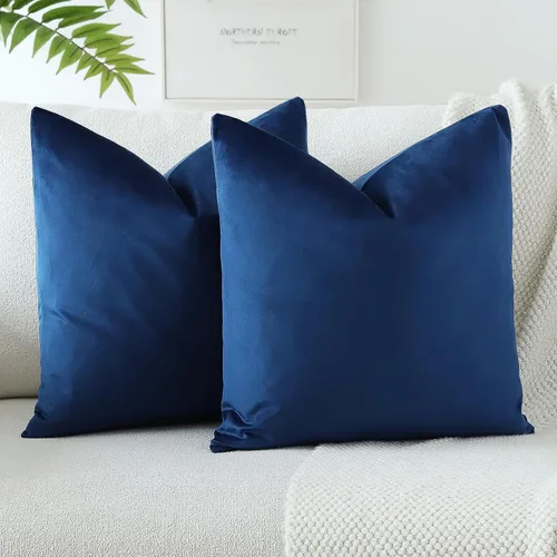 Miniatura 36 de OTOSTAR Fundas de almohada decorativas de terciopelo suave, funda de cojín cuadrada sólida, fundas de almohada para decoración del hogar, fundas