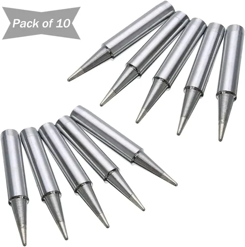 Miniatura 5 de 10 puntas de repuesto para soldador de 2,952.8 ft sin plomo, punta de soldadura de hierro para radio Hakko, TENMA, ATTEN, QUICK, Aoyue, Yihua