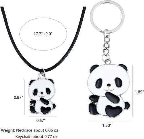 Miniatura 4 de Collar de panda, precioso panda llavero panda pulsera panda joyería