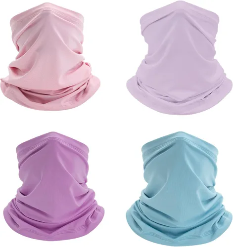Miniatura 9 de Paquete de 4 polainas refrescantes para el cuello, bufanda de verano, protección contra rayos UV, pasamontañas para hombres y mujeres, pesca