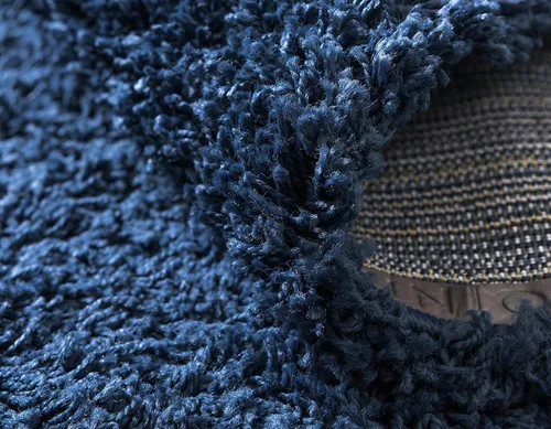 Miniatura 9 de Unique Loom Solid Shag Collection Alfombra de Área (2 pies 2 pulgadas x 6 pies 5 pulgadas Pasillo, Azul Zafiro/Azul Marino)
