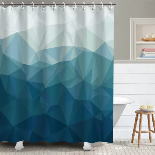 Miniatura 10 de RosieLily Cortina de ducha con diseño de lago de montaña, cielo nocturno estrellado, paisaje de luna y bosque para baño, 72 pulgadas de ancho x 72