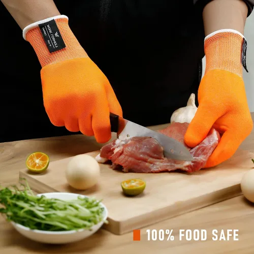 Miniatura 5 de 4 guantes de cocina resistentes a los cortes de calidad alimentaria, ajuste cómodo para mujeres, hombres, niños, chefs carniceros