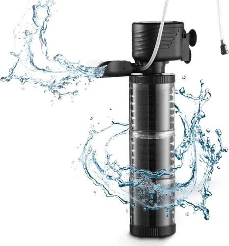 Miniatura 8 de XpertMatic - Filtro de acuario de 45 W, filtro sumergible para tanque de peces bomba de agua para tanques de peces de hasta 220 galones, filtro