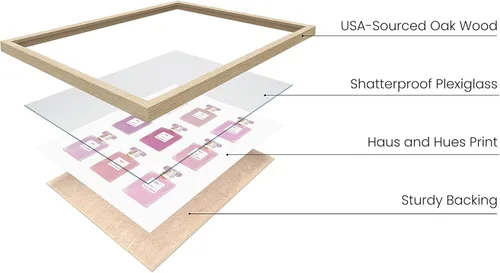 Miniatura 2 de Haus & Hues - Impresión artística glamorosa moderna con diseño de botellas de perfume rosa para decoración de pared para habitación de mujer, póster