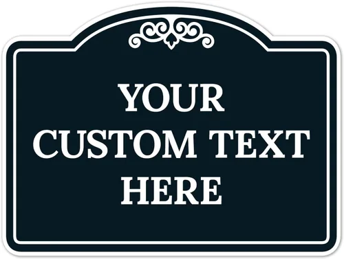 Miniatura 50 de Letrero decorativo personalizado, letrero de metal personalizado para negocios, entrada, hogar, Airbnb, placa de puerta de oficina, fondo negro, 8 x