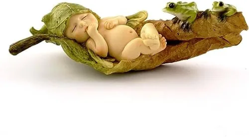 Miniatura 5 de Top Collection - Estatua miniatura para jardín de hadas y terrario Poco hada bostezando