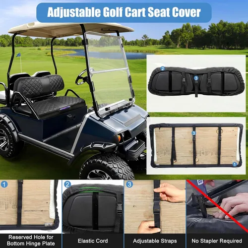 Miniatura 7 de MOSNAI Club Car DS 2000.5 - Fundas de asiento para carrito de golf para Club Car DS OEM asiento ordinario, funda de asiento delantero con diseño