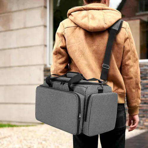 Miniatura 7 de BAFASO Bolsa de peluquería de gran capacidad con divisores ajustables, estuche de peluquería de viaje con capacidad para varias herramientas