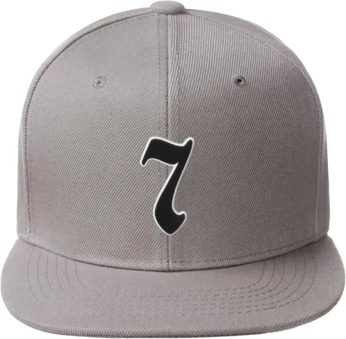 Miniatura 651 de Daxton Gorra clásica con visera de billete plano con letras del alfabeto inglés antiguo de la A a la Z