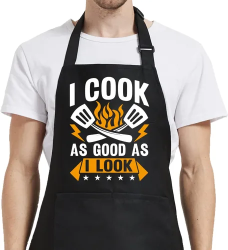 Regalos de cocina para hombres, delantales divertidos para mujeres con bolsillos para cocina, parrilla, barbacoa, regalos para hombres, chef, papá,