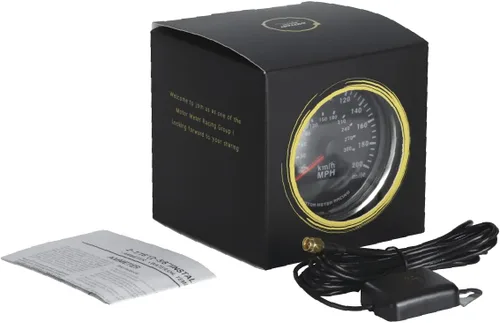 Miniatura 6 de MOTOR METER RACING W Pro 85mm 3-3/8" Velocímetro GPS Digital Odómetro 200 MPH/300 KMH Impermeable Dial Negro LED Blanco para Coche, Camión, Barco