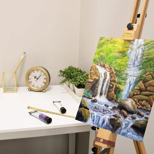 Miniatura 6 de Daler-Rowney St. Paul's Easel – Caballete de madera para artistas profesionales y estudiantes – Soporte de lona seguro para óleo y acuarela