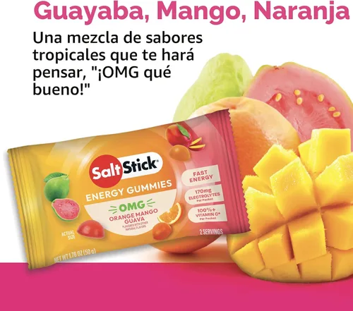 Miniatura 7 de SaltStick Gomitas energéticas con electrolitos, paquete variado, gomitas de electrolitos fáciles de masticar, masticables energéticos que saben muy