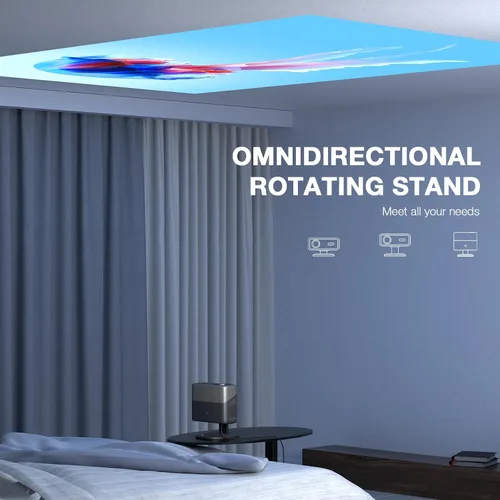 Miniatura 6 de [Aplicación con licencia oficial y 2500 ANSI] Proyector 4K con WiFi y Bluetooth, audio Dolby 3D y proyector inteligente de enfoque automático, Gris