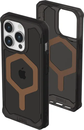 URBAN ARMOR GEAR UAG - Funda compatible con iPhone 15 Pro de 6.1 pulgadas, color negro/bronce con imán integrado compatible con carga MagSafe,