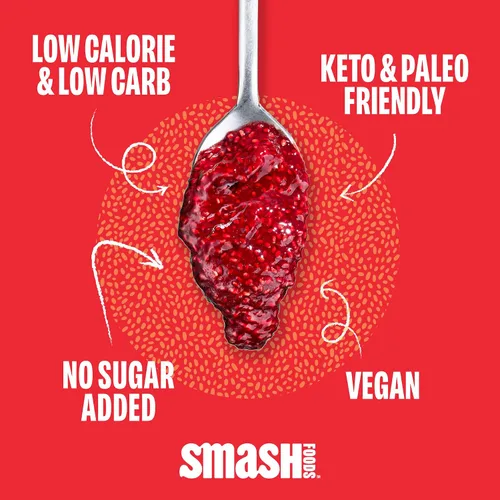 Miniatura 4 de Smash Foods Jam, Variety Adventure paquete de 3 Sin azúcar añadido, gelatina naturalmente dulce Apto para dieta cetogénica, baja en calorías