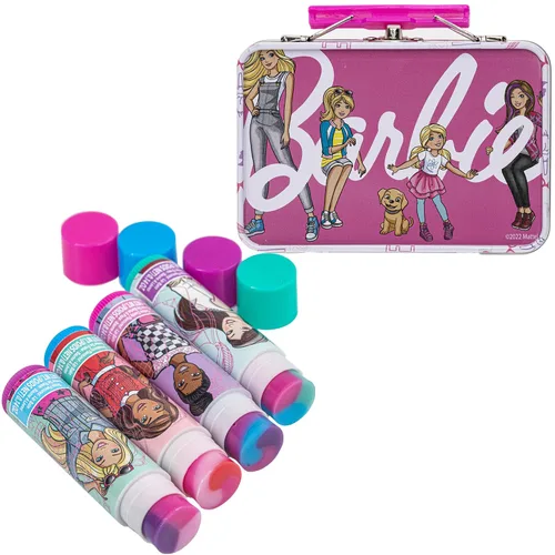 Miniatura 5 de Barbie – Townley Girl - Bálsamo labial a base de plantas de 4 paquetes con estuche de hojalata, juego de cosméticos de maquillaje para niños