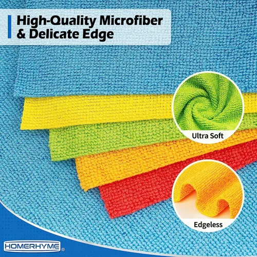 Miniatura 5 de Toallas de microfibra para automóviles, paquete de 24 paños de limpieza de microfibra, toallas de limpieza de 11.5 x 11.5 pulgadas, absorbentes a