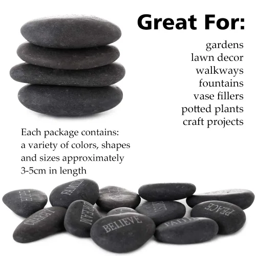 Miniatura 9 de 12 piedras para bricolaje grabadas inspiradoras piedras de jardín pulidas inspiradoras, estimulación natural, decoración curativa personalizada