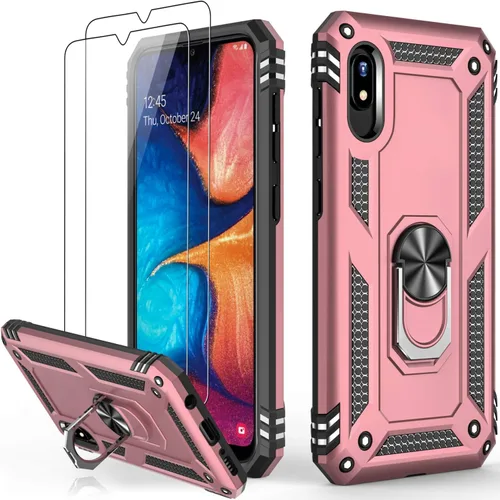 Miniatura 16 de IKAZZ Funda para Galaxy A10e con protector de pantalla, grado militar, a prueba de golpes, resistente, pasa prueba de caída de 16 pies con soporte