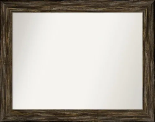 Miniatura 32 de Amanti Art Espejo de baño marrón para sobre el fregadero, 25 x 25 pulgadas, hecho a medida, espejo de tocador cuadrado marrón medio, marco de madera