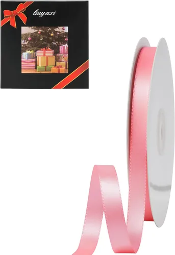 Miniatura 29 de LIUYAXI - Cinta de satén roja de doble cara, 2 pulgadas X 25 yardas continuas, cintas perfectas para envolver regalos, ramo de boda, decoración DIY
