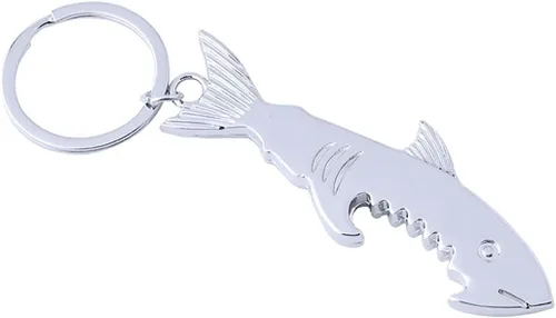 Miniatura 3 de Abrebotellas con forma de tiburón, llavero multifunción, abrebotellas de pescado