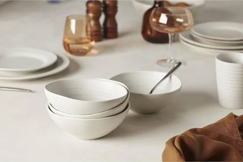 Miniatura 8 de Oneida 895944 Ridge White - Juego de 4 tazas de café, servicio para 4,12 onzas líquidas, color blanco