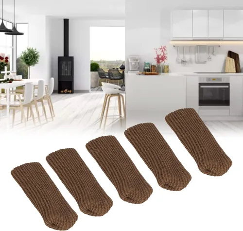 Miniatura 5 de LiebeWH 20 piezas de protectores de piso de punto, calcetines de muebles de doble grosor para patas de piso para escritorios