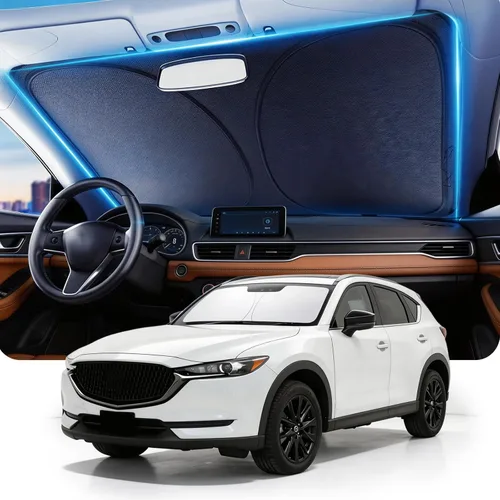 Miniatura 17 de DMJN Parasol para parabrisas delantero para Tesla nuevo modelo Y, Y y 3 (2017-2027), [revestimientos de cristal de hielo nano] UPF50+ bloqueo