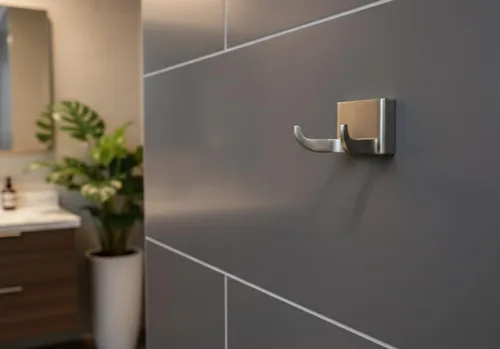 Miniatura 5 de Formosa Design Hardware - Gancho para toallas y batas, variedad de acabados y estilos disponibles (estilo cuadrado, níquel cepillado)
