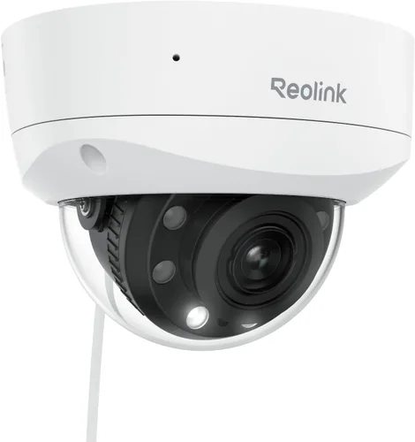 REOLINK RLC-843A - Cámara de seguridad PoE 4K con reflectores, zoom óptico 5X, cámara exterior con visión nocturna a color, conversación